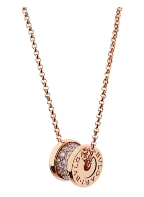 BVLGARI Halskette B.ZERO1 aus 18 Karat Roségold mit Diamanten
