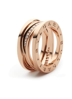 BVLGARI Ring B.ZERO1 aus 18 Karat Roségold und Diamanten