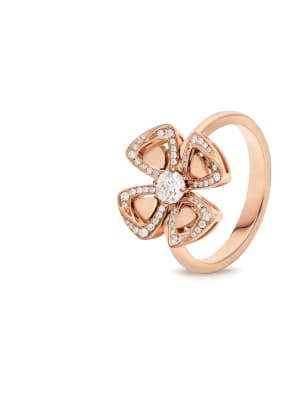 BVLGARI Ring FIOREVER aus 18 Karat Roségold und Diamanten