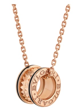 BVLGARI Halskette B.ZERO1 aus 18 Karat Roségold und Keramik