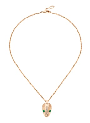 BVLGARI Halskette SERPENTI aus 18 Karat Roségold, Diamanten und Malachit