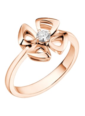 BVLGARI Ring FIOREVER aus 18 Karat Roségold und Diamanten