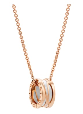 BVLGARI Halskette B.ZERO1 aus 18 Karat Roségold und Keramik
