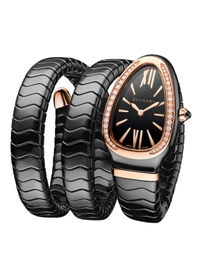 BVLGARI Uhr SERPENTI SPIGA aus 18 Karat Roségold und Keramik
