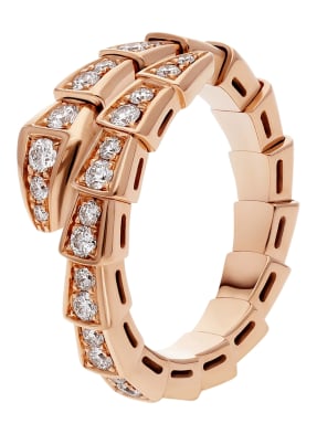 BVLGARI Ring SERPENTI aus 18 Karat Roségold und Diamanten