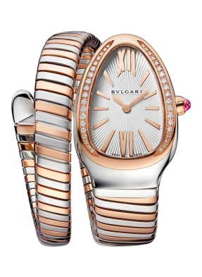 BVLGARI Uhren SERPENTI UHR aus 18 Karat Roségold, Diamanten und Edelstahl