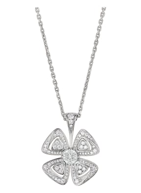 BVLGARI Halskette FIOREVER aus 18 Karat Weißgold mit Diamanten