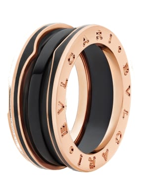 BVLGARI Ring B.ZERO1 aus 18 Karat Roségold mit matt schwarzer Keramik