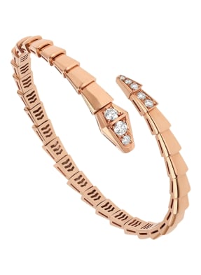 BVLGARI Armreif SERPENTI aus 18 Karat Roségold mit Diamant- Pavé
