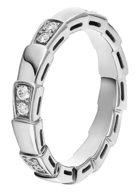 BVLGARI Ring SERPENTI aus 18 Karat Weißgold mit Diamanten