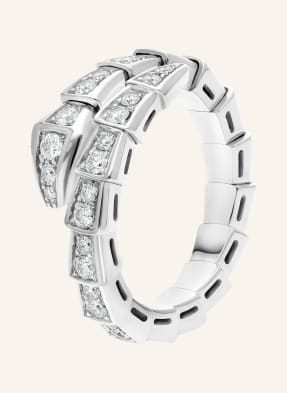 BVLGARI Ring SERPENTI aus 18 Karat Weißgold und Diamanten
