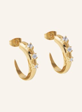 MISSOMA Ohrringe GOLD CLAW EARRING WITH WHITE CZ (PAIR) by GLAMBOU