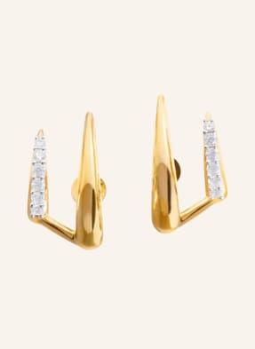 MISSOMA Ohrringe LARGE GOLD CLAW EARRINGS WITH PAVE CZ AND PLAIN CLAW by GLAMBOU
