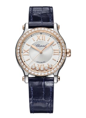 Chopard Uhr HAPPY SPORT Uhr mit 33 mm Gehäuse, Automatik, 18 Karat Roségold, Edelstahl und Diamanten