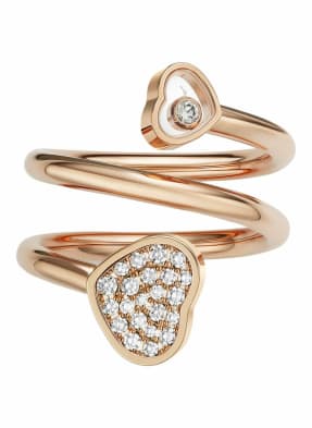 Chopard Ring HAPPY HEARTS TWIST Ring aus 18 Karat Roségold und Diamanten