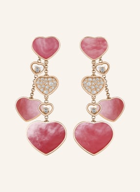 Chopard Ohrring HAPPY HEARTS NAKED HEART FOUNDATION Ohrringe aus 18 Karat Roségold, Diamanten und rosa Perlmutt