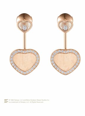 Chopard Ohrring HAPPY HEARTS GOLDEN HEARTS Ohrringe aus 18 Karat Roségold und Diamanten