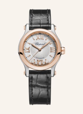 Chopard Uhr HAPPY SPORT Uhr mit 30 mm Gehäuse, Automatik, 18 Karat Roségold, Edelstahl und Diamanten