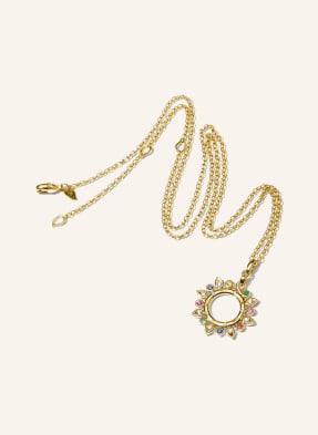 TAMARA COMOLLI Halskette GYPSY SUN aus 18 Karat Gelbgold mit Edelsteinen
