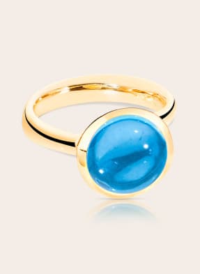 TAMARA COMOLLI Ring BOUTON LARGE aus 18K Gelbgold mit Swiss Topas