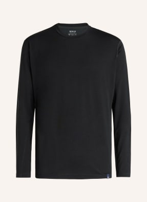 BOGGI MILANO T-Shirt Aus Elastischem Modal Carbon Lange Ärmel