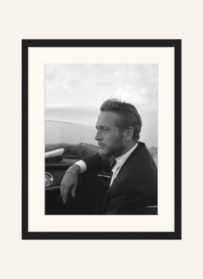 JACOB BADEN Wandposter PAUL NEWMAN, VENEDIG 1963 mit Rahmen