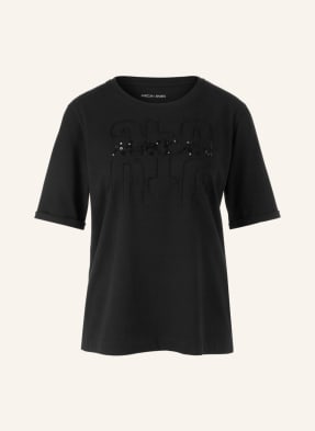 MARC CAIN T-Shirt mit Pailletten und Schmuckperlen