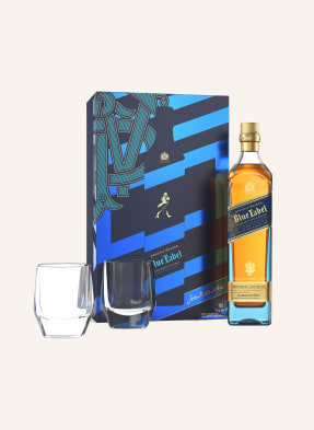 JOHNNIE WALKER Whisky in Geschenkbox mit Gläsern BLUE LABEL