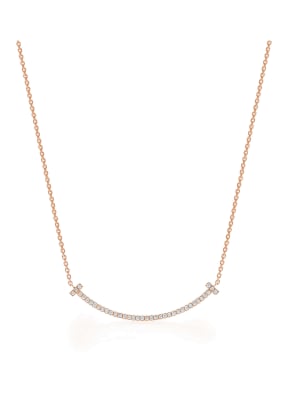 TIFFANY & Co. Anhänger TIFFANY T SMILE aus 18 Karat Roségold mit Diamanten