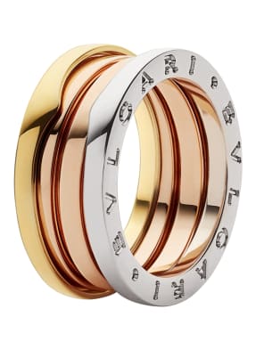 BVLGARI Ring B.ZERO1 aus 18 Karat Weißgold, 18 Karat Roségold und 18 Karat Gelbgold