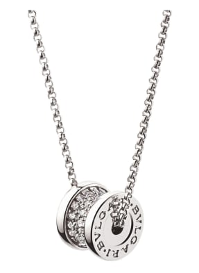 BVLGARI Halskette B.ZERO1 aus 18 Karat Weißgold mit Diamanten