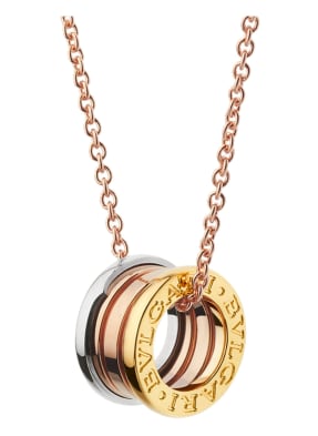 BVLGARI Halskette B.ZERO1 aus 18 Karat Weißgold, 18 Karat Roségold und 18 Karat Gelbgold