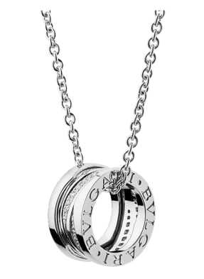 BVLGARI Halskette B.ZERO1 aus 18 Karat Weißgold und Diamanten