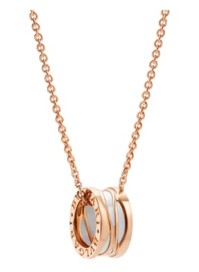 BVLGARI Halskette B.ZERO1 aus 18 Karat Roségold und Keramik