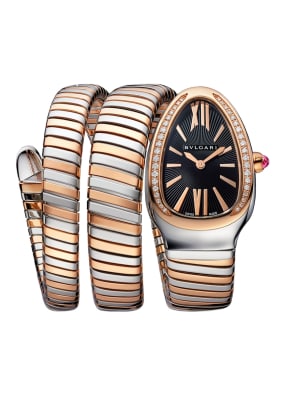 BVLGARI Uhr SERPENTI TUBOGAS aus 18 Karat Roségold und Diamanten