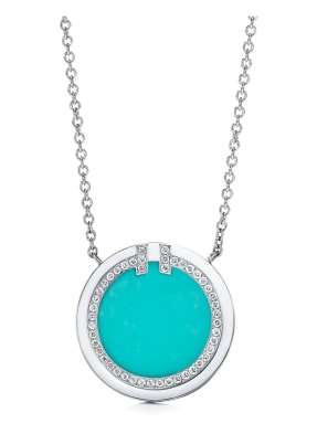 TIFFANY & Co. Anhänger TIFFANY T CIRCLE aus 18 Karat Weißgold mit Diamanten