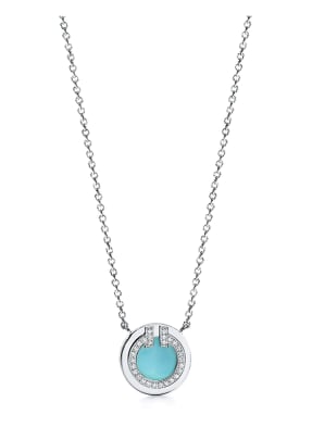 TIFFANY & Co. Anhänger TIFFANY T CIRCLE aus 18 Karat Weißgold mit Diamanten