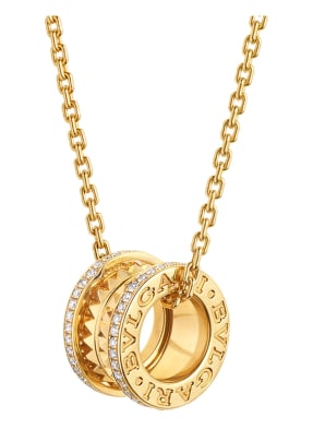 BVLGARI Ketten B.ZERO1 aus 18 Karat Gelbgold. Diamanten und Keramik