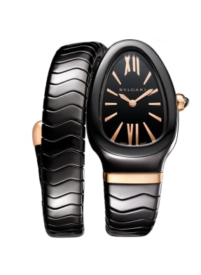BVLGARI Uhr SERPENTI SPIGA aus 18 Karat Roségold und Keramik