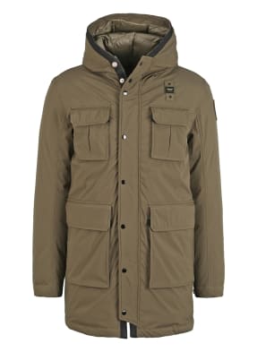 Blauer Daunenparka