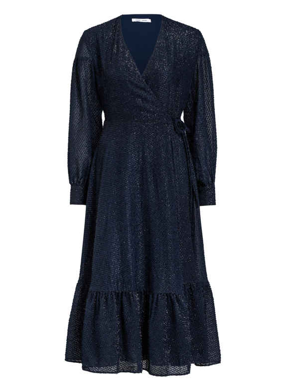 Damen Falten Wickelblazerkleid - Reverskragen & Taillengürtel