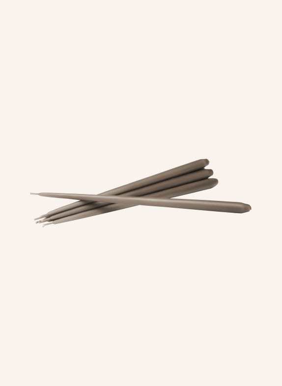 STOFF NAGEL Set of 6 taper candles TAUPE