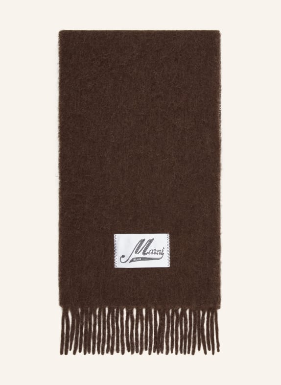 MARNI Šála DONNA z alpaky HNĚDÁ