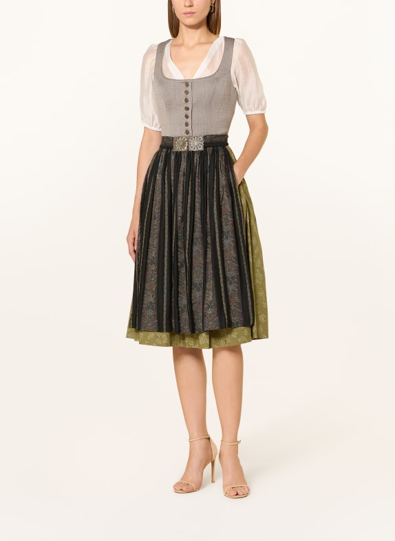 Hammerschmid Dirndl KOFLERSEE KAKI / GRIS / ROSE FUCHSIA