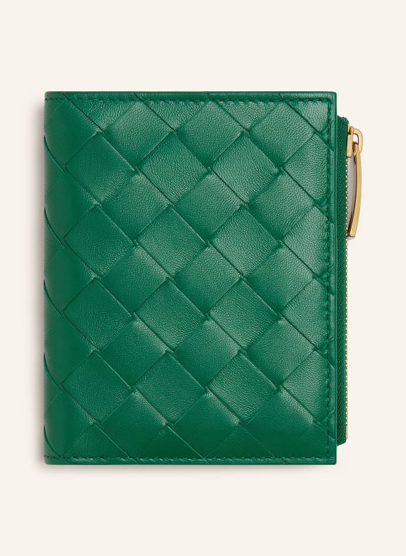 BOTTEGA VENETA Geldbörse INTRECCIATO SMALL JUNGLE/GOLD