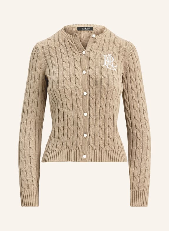 LAUREN RALPH LAUREN Pletený kardigan ČERNOŠEDÁ