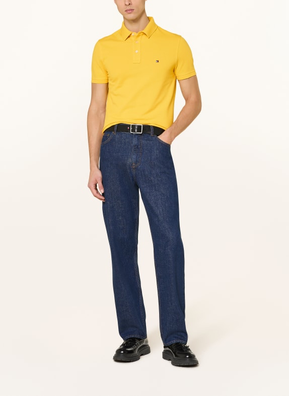 TOMMY HILFIGER Piqué-Poloshirt Slim Fit GELB