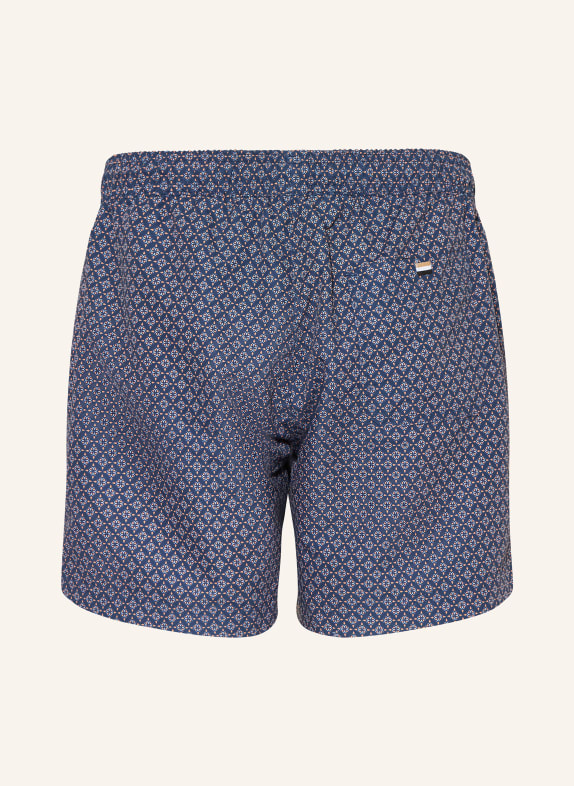 BOSS Zwemshort VIBE DONKERBLAUW / ORANJE / LICHTBLAUW