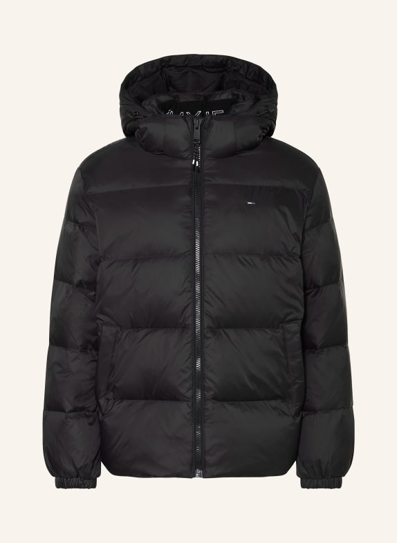 TOMMY JEANS Daunenjacke mit abnehmbarer Kapuze SCHWARZ