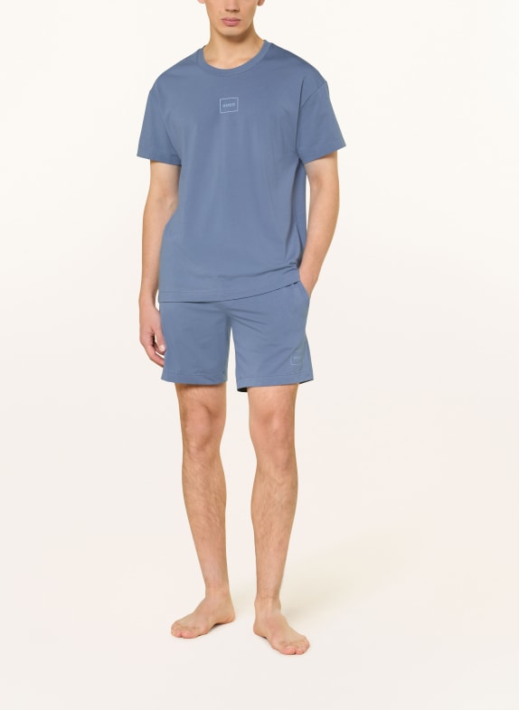 HUGO Sovshorts LAZE BLÅGRÅ
